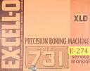 Ex-cell-o-Ex-cell-o Model 731, Boring Machine, Service Manual Year (1961)-731-01
